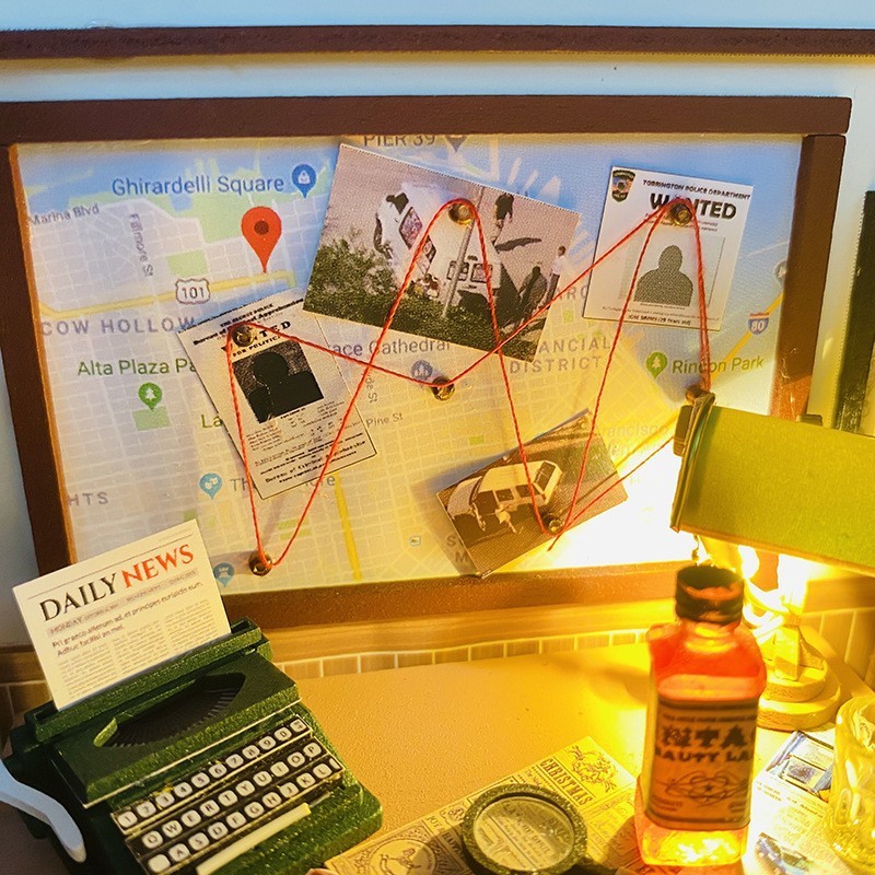 diy小屋建筑模型房子迷你魔法侦探社场景创意手工3D益智立体拼图