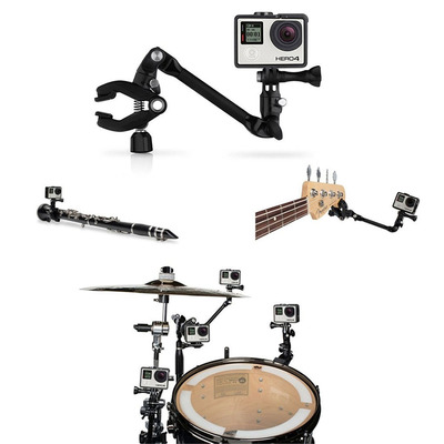 goprohero7/6/5/4/3+/3小蚁山狗GoPro音乐夹360°旋转调节支