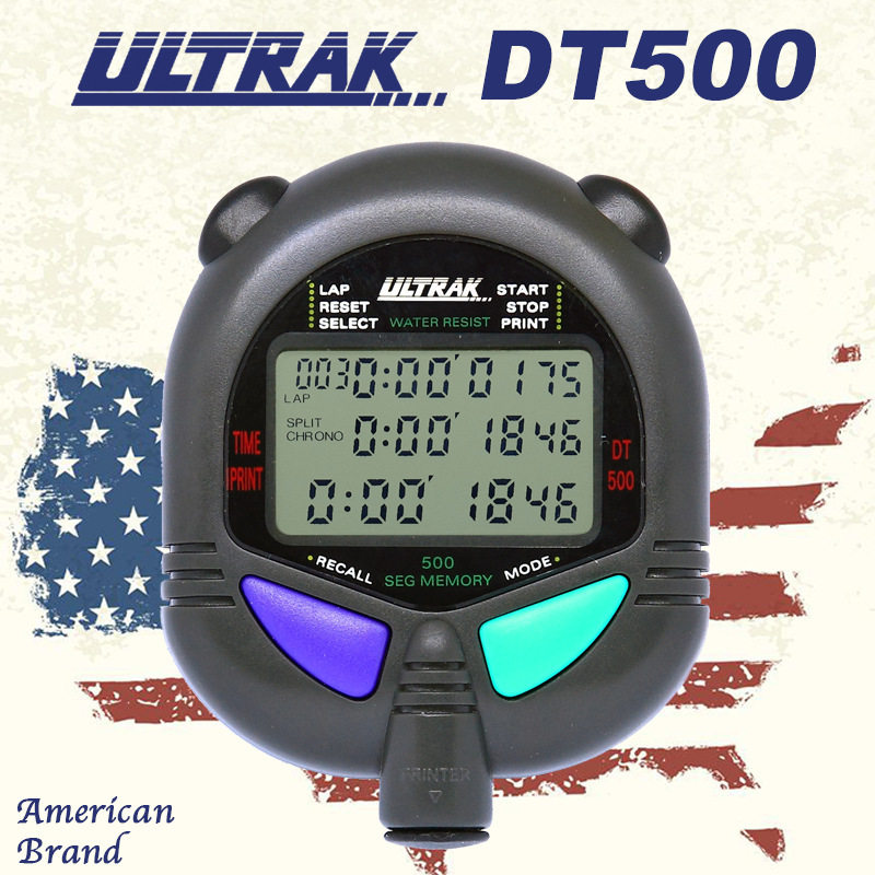 电子秒表DT500定尔志ULTRAK奥赛克500道3排显示计时器田径训练