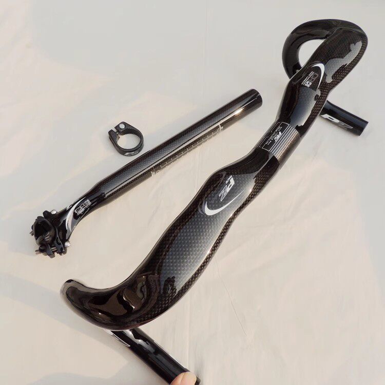 ZCR31.8*420mm公路自行车碳纤维破风弯把31.6mm座管35mm座管夹