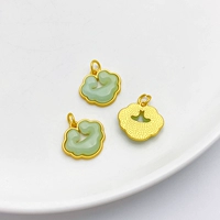 Зеленый нефрит Руйи замк 18*19 мм