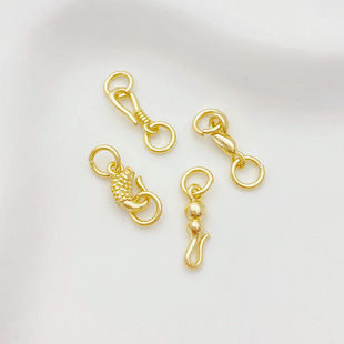 14K包金保色鲤鱼海豚双圈连接配件手工diy手链项链饰品扣材料配件