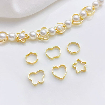 14K包金套珠圈爱心梅花包珠圈