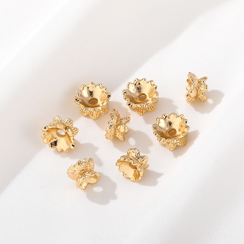 14K包金双层大小号珠托隔珠花托