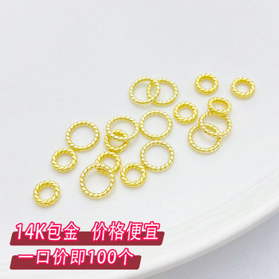 14K18K包金保色麻花闭口单圈