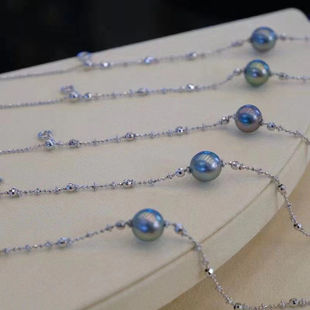 S925纯银时尚 简约抽拉尾链链条手工diy串珠珍珠手链饰品材料配件