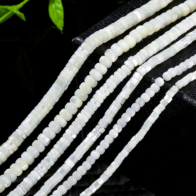 天然马蹄螺贝壳小圆管珠隔珠隔片散珠手工diy手链项链耳饰品配件
