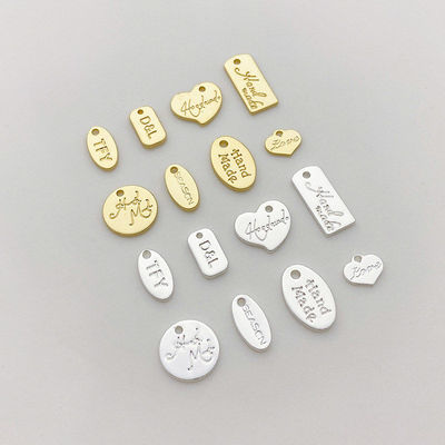 14K包金银色英文吊牌字母吊坠