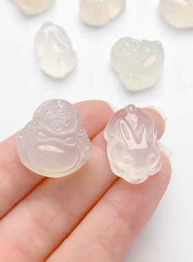 天然荔枝冻趴趴兔甜甜圈南瓜吊坠挂件diy手工手链项链耳饰品配件