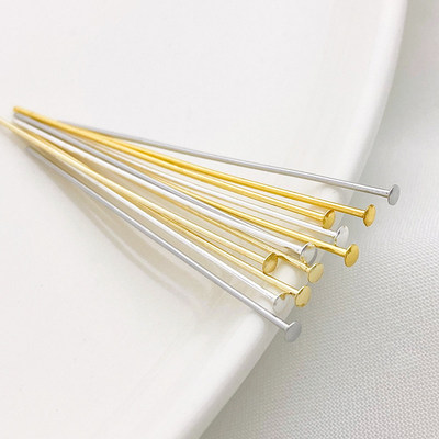 圆弧面T针14K18K真金半圆头针