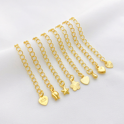 18K包金保色水滴爱心五角星链条