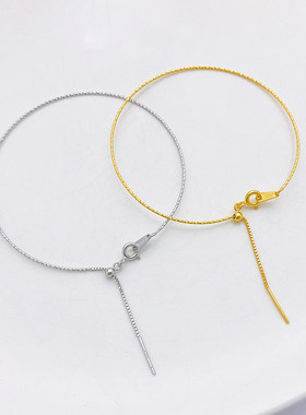 S925银车花手环可调节串珠手链