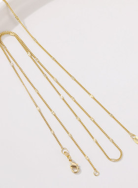 14K包金太阳花项链锁骨链条