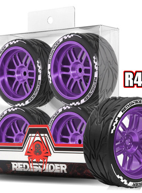 RS红蜘蛛1:10轮胎FW06金属轮毂XV02房车94123田宫TT01平跑胎R419