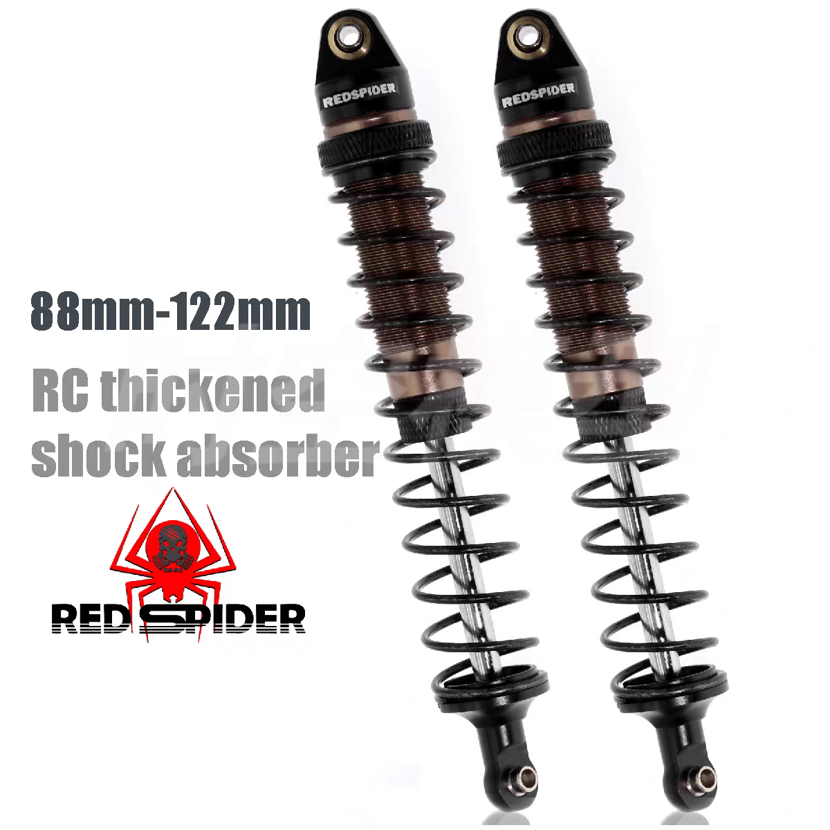 RS红蜘蛛 TRAXXAS 1/8 SLEDGE 雪橇飞神FS 总长120MM金属减震R360