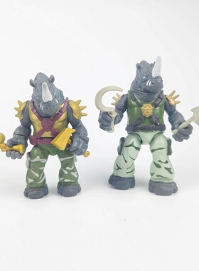 正版彩星Playmates忍者神龟犀牛怪 可动人偶