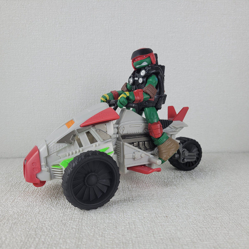 正版彩星playmates 彩星忍者神龟拉斐尔战车摩托车