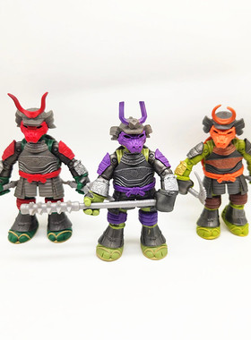 B正版散货彩星忍者神龟PIAYMATES宫本兔武士龟可动人偶