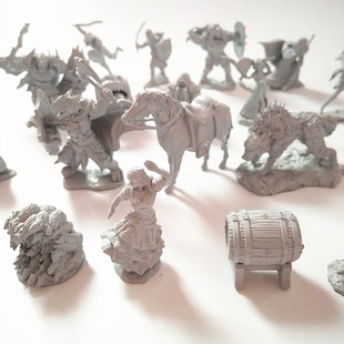 威世智 龙与地下城 DND桌游 棋子 跑团 摆件 白模