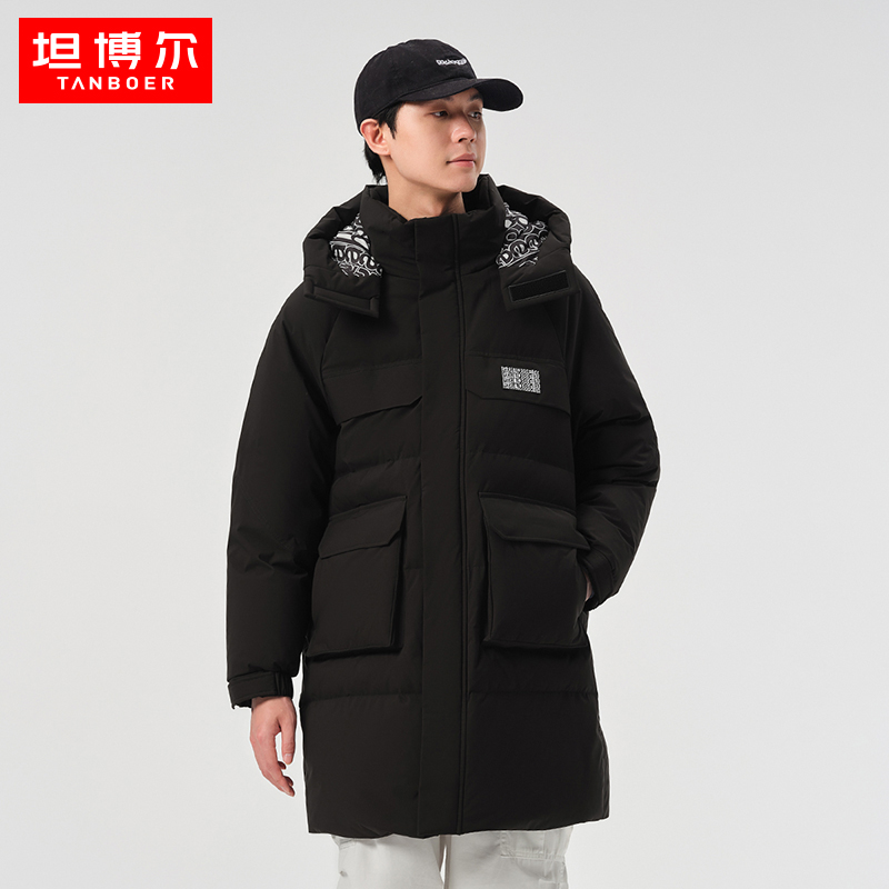 坦博尔坦博尔男女同款学生羽绒服中长款冬季新款加厚保暖工装外套