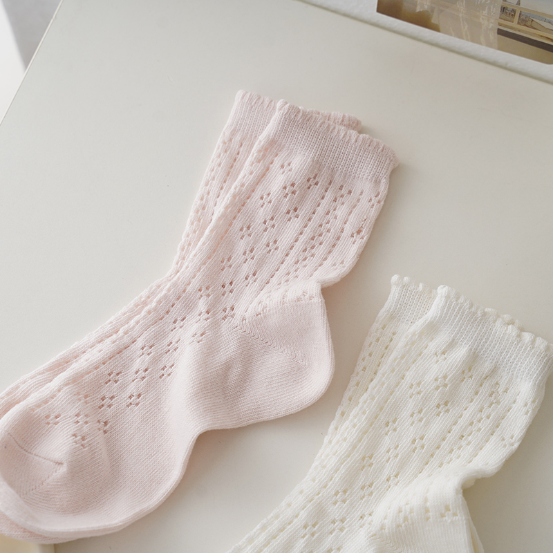 少女的粉~可爱镂空花边袜