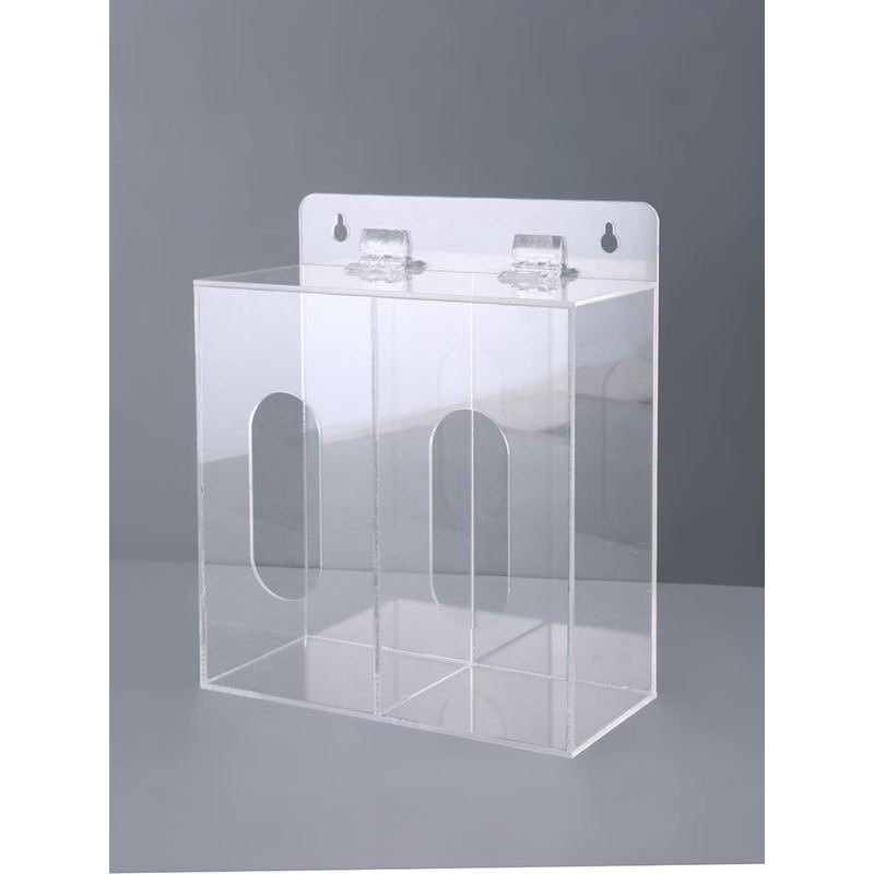 一次性手套收纳盒便携挂墙免打孔透明亚克力鞋套磁吸口罩帽子整理