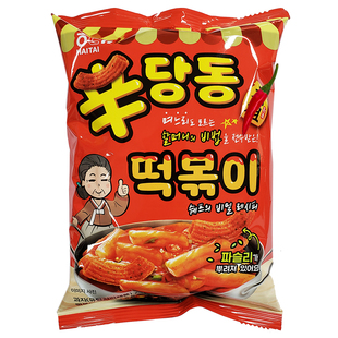 韩国进口休闲零食品海太辣炒年糕条110g膨化辣条健康打糕条甜辣脆