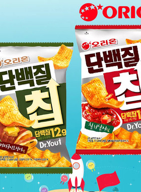 韩国进口食品 好丽友Dr.You蛋白质脆片香辣烤鱿鱼味休闲小零食60g