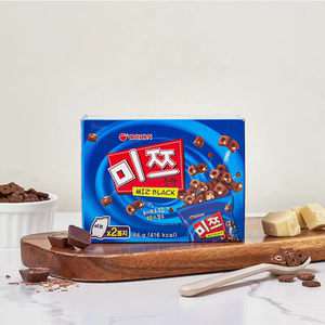 韩国新款包装酥性进口好丽友脆米棋子84g 办公休闲零食巧克力饼干