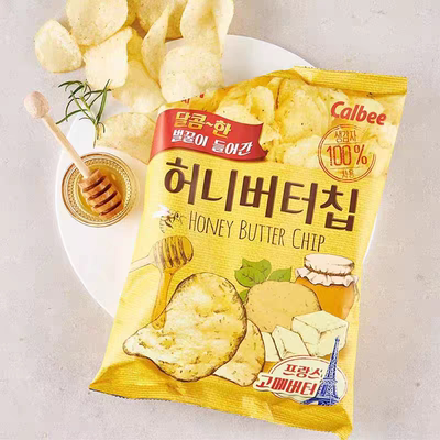 韩国进口零食 海太蜂蜜黄油薯片60g土豆片办公休闲膨化食品脆片