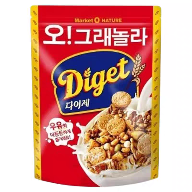 好丽友谷物复合麦片250g袋装（中文版）韩国进口早餐饼干零食坚果
