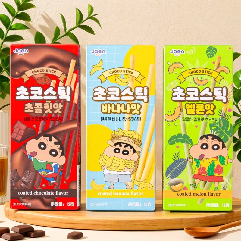 泰国进口joen巧克力饼干棒蜡笔小新联名涂层棒休闲食品解馋小零食