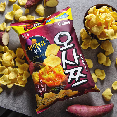 韩国进口食品海太香甜红薯片60g膨化零食 儿童分享办公室休闲小吃