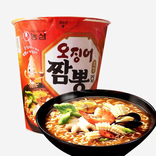 韩国新款杯装墨斗鱼农心鱿鱼面