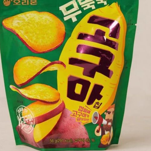 韩国进口食品好丽友红薯片木嘟嘟薯片地瓜脆片原生切片56g小零食