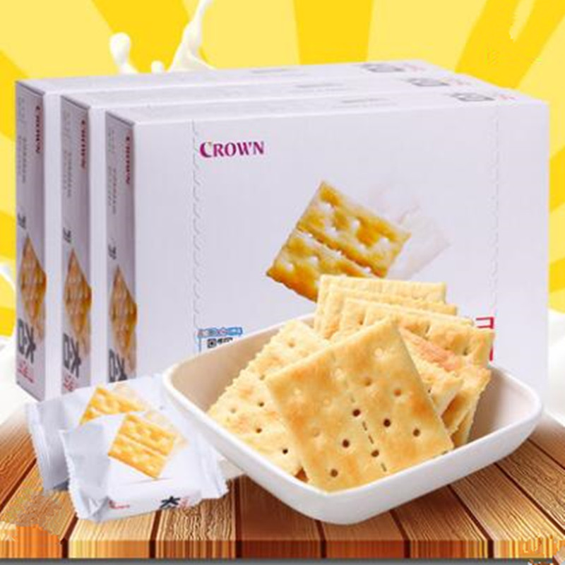 韩国进口食品 克丽安太口苏打饼干280g盒装苏打饼干办公休闲零食