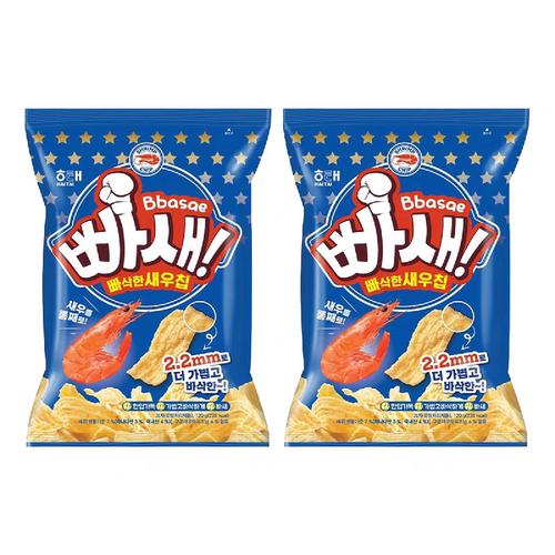 韩国进口零食 海太薄脆虾片55g追剧办公室休闲膨化食品网红小吃