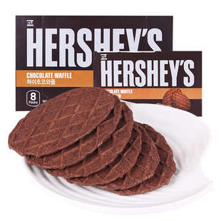 韩国进口食品 好时浓厚巧克力华夫瓦夫薄脆饼干办公休闲零食146g