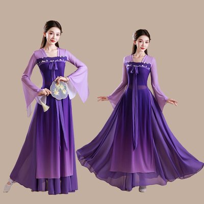 长款齐胸飘带身韵练功2025年新款