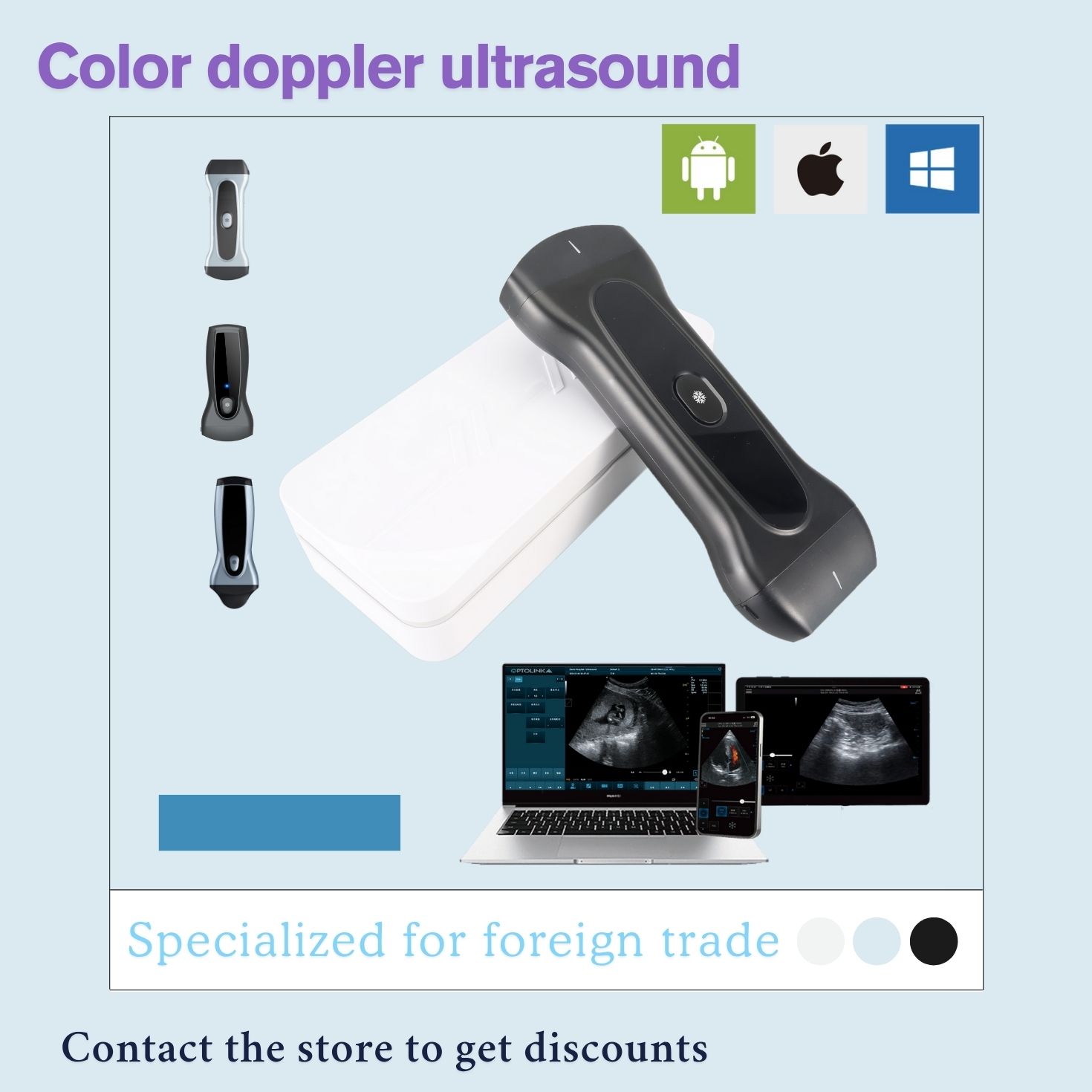 Wireless wifi ultrasound Handheld Doppler Ultrasound