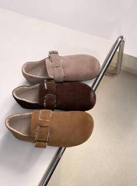 静秀阁.通宝牛皮加绒款勃肯鞋AB5-99