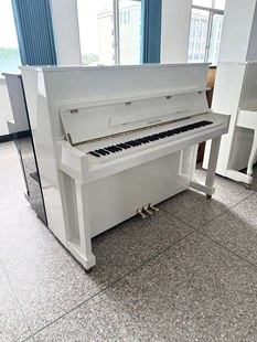 珠江钢琴二手钢琴家用钢琴考级钢琴练习琴九成新白色钢琴