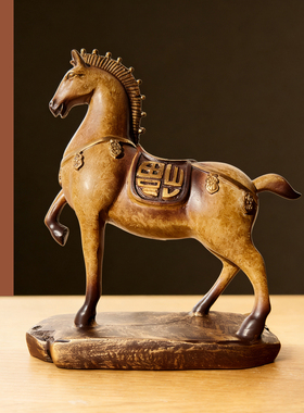 马到成功桌面装饰品树脂工艺摆件