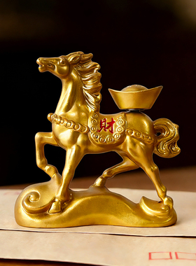铜马摆件生肖马铜器玄关家居客厅