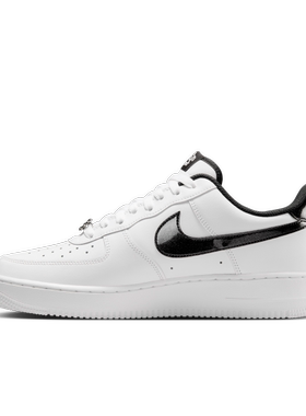 Nike耐克Air Force 1白黑低帮男子系带运动鞋HF2898-101