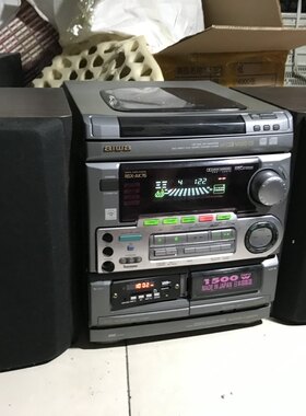 爱华组合音响AK76，日本原装，功能全好的，比较新原装遥控器。