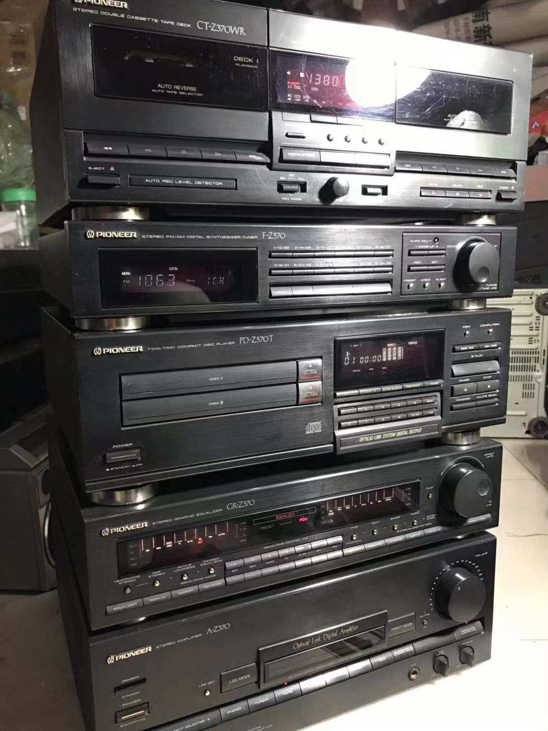 原装进口先锋Z370高档组合音响，纯CD双碟，双图示均衡器