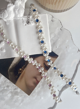 轻奢高级感贝珠爪钻编织手链女