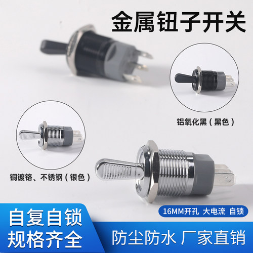 摇臂开关16mm金属双档位