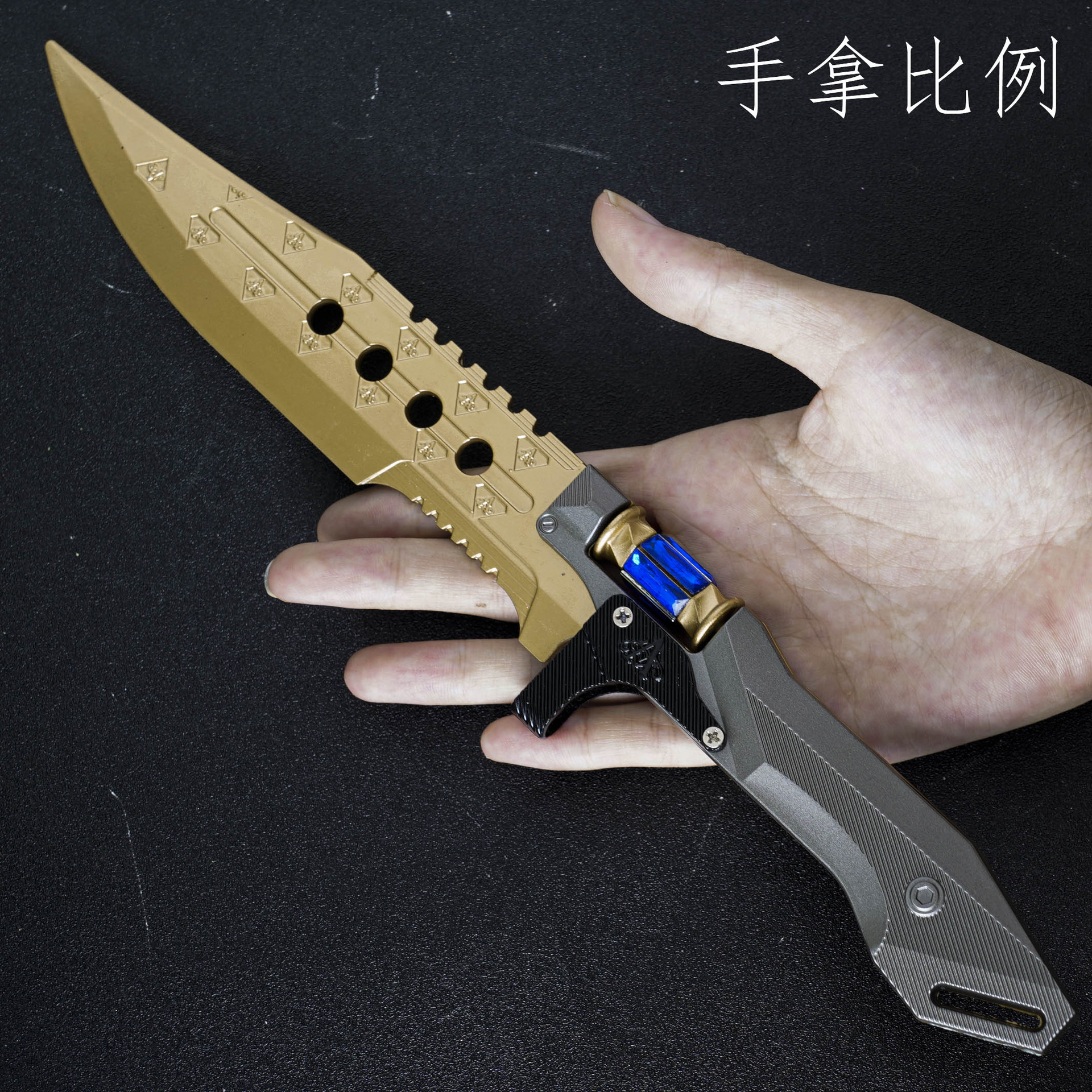 暗区突围游戏周边新近战武器 赢家匕首 实物迷你合金玩具模型摆件